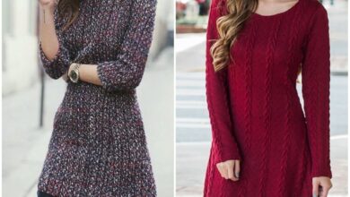 Photo of Трикотажное платье с воротником-стойкой