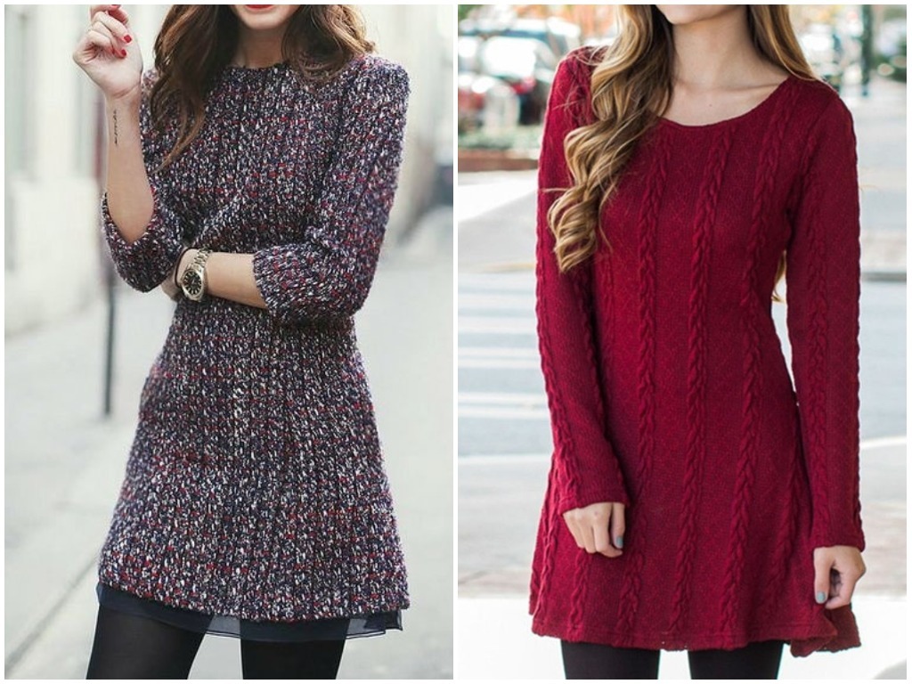 Фото 12 — Трикотажное платье с воротником-стойкой