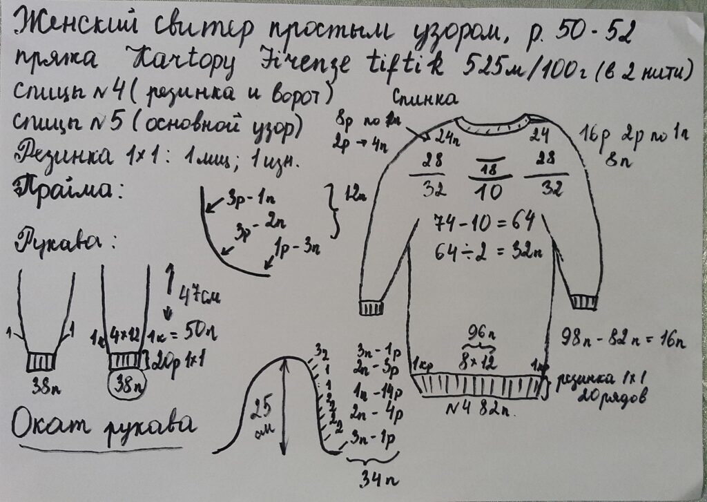Фото 42 — Теплый свитер с узором