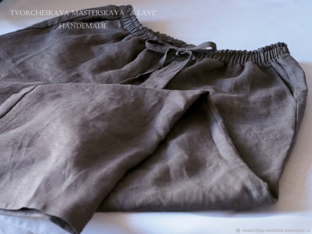 Фото 43 — Брюки-кюлоты из льна