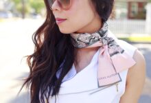 Photo of Шелковый платок с цветочным узором