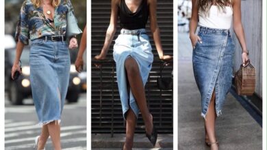 Photo of Джинсовая юбка-карандаш с потертостями