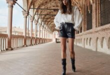 Photo of Шорты из шифона с высокой талией